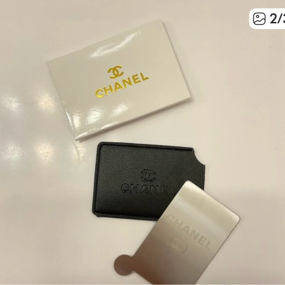 NIB CHANEL  Black  Metallic Mirror with case